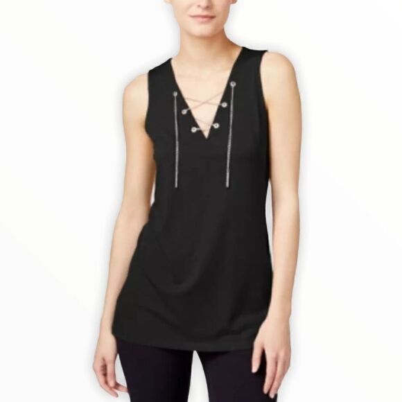 Michael Michael Kors’s Lace-Up Hardware Top - Picture 1 of 9